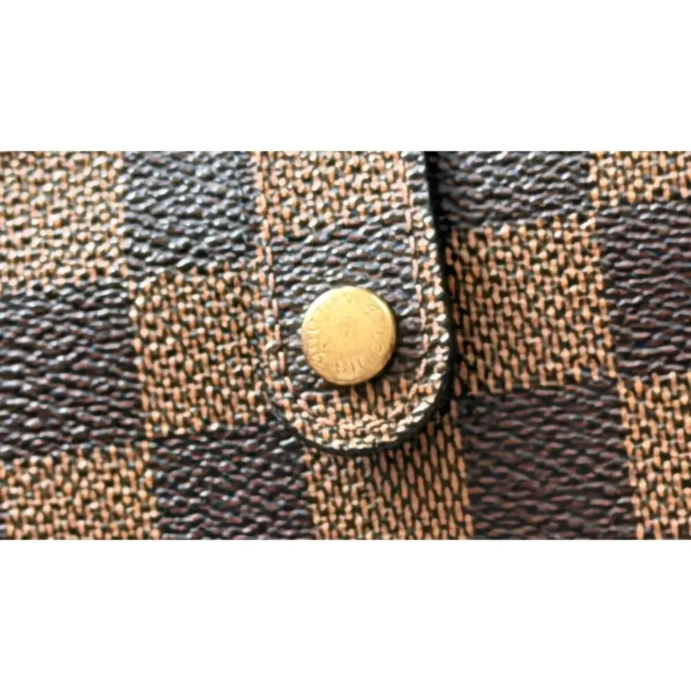 Louis Vuitton Damier Ebene French Purse Compact Wallet MINT